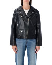 Levi's - Jassen ,Zwart ,Leer Kendal Moto Jas Eco Leer - Lyst