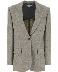 Stella McCartney - Embroidered Wool Blend Blazer - Lyst