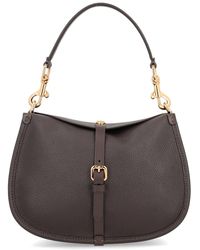 Etro - Medium Grained Leather Shoulder Bag With Buckle - Lyst