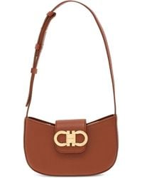 Ferragamo - Double Gancini Leather Mini Bag - Lyst