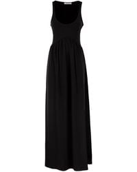 Sportmax - Spxpanino – Long Stretch Jersey Dress With Back Cut-Out - Lyst