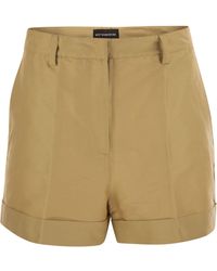 MVP WARDROBE - Cotton And Silk Bermuda Shorts - Lyst