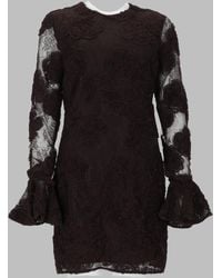 ROTATE BIRGER CHRISTENSEN - Mini Abito Con Fiori 3D - Lyst