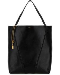 Chloé - Leather Large Spin Shopping Bag - Lyst