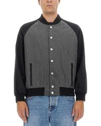 Balmain - Bomber Jacket With Logo - Lyst
