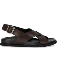 Guglielmo Rotta - Twill Chocolate Flat Sandal - Lyst