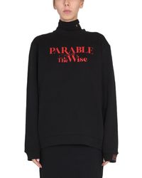 Raf Simons - Classic Crewneck Sweatshirt With Bold Print - Lyst