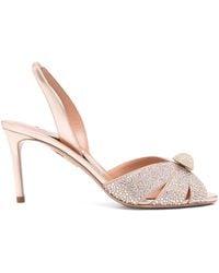 Aquazzura - Sandalias Italian Flirt 75 De Piel Adornadas - Lyst