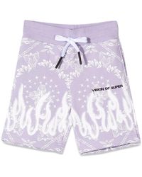 Vision Of Super - Shorts Kids With Bandana Print - Lyst