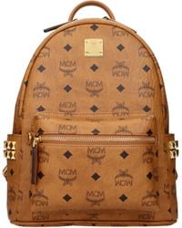 MCM - Backpacks And Marshmallows Stark Side Studs Cloth/Cognac - Lyst