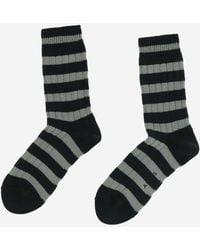 ANT45 - Stretch Cotton Blend Socks With A Striped Pattern - Lyst