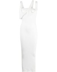 The Attico - Ribbed Jersey Midi Dress - Lyst