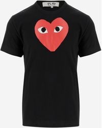 COMME DES GARÇONS PLAY - Jouer au coton t-shirt avec le logo - Lyst