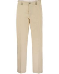 PT Torino - Michael Straight Leg Cotton Linen Trousers - Lyst