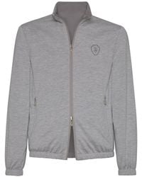 Brunello Cucinelli - Silk Blend Blouson Jacket - Lyst