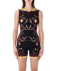 Marine Serre - Floral Print Second Skin Top Polyamide - Lyst