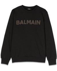 Balmain - Logo Crewneck Sweatshirt - Lyst