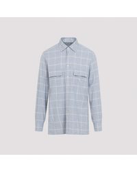 Kiton - Flanellen Overhemd - Lyst