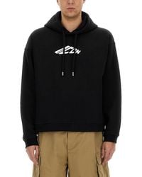 DSquared² - Cropped Sweatshirt With Bold Logo Print - Lyst