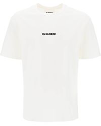 Jil Sander - T -shirt Met Logo -print - Lyst