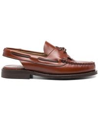 Hereu - Saler Leather Slingback Loafers - Lyst