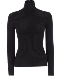 Max Mara - Aral1234 Geribbelde Coltrui Van Wol En Kasjmier - Lyst