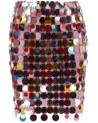 Rabanne - Maxi Sequins Skirt - Lyst