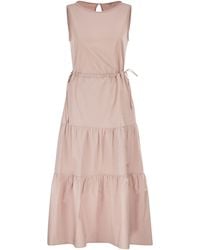Peserico - Sleeveless Midi Dress - Lyst