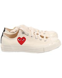COMME DES GARÇONS PLAY - Canvas Sneakers Mit Herz-Print - Lyst