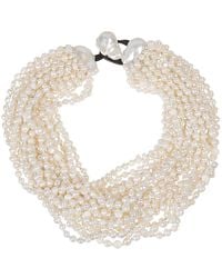 Monies - Pearl Necklace - Lyst