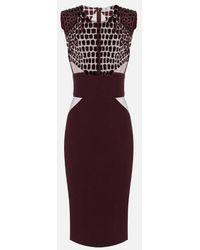 Elisabetta Franchi - Elisabetta -franchi -jurk Met Kokosnoot Borduurwerk - Lyst