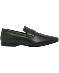 Versace Loafer Brown Leather Shoes - Multicolor