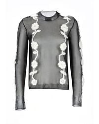 Ganni - Mesh Top - Lyst