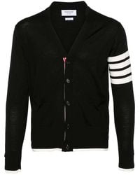 Thom Browne - Cardigan avec 4 bandes détaillées - Lyst