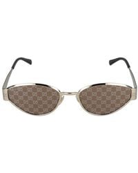 Gucci - Occhiali Da Sole Gg1853 S 003 Oro Oro Marrone /19/145 - Lyst