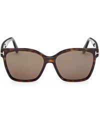 Tom Ford - Zonnebril Ft1312 52 H Iris Bruin/bruin Dames Gepolariseerd - Lyst