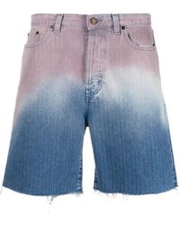 Saint Laurent - Pantalones cortos de mezclilla de - Lyst