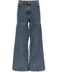 The Attico - Washed Denim Cut-Out Jeans - Lyst