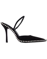 Alexander Wang - Schwarze Leder Slingback-Pumps - Lyst