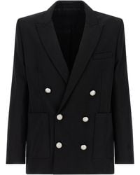 Balmain - Grain De Poudre Blazer - Lyst