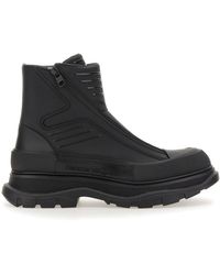 McQueen - Sleek Rubberized Ankle Boots For - Lyst