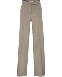 Max Mara - Mxmnetto Prins Van Wales-broek Van Pure Scheerwol - Lyst