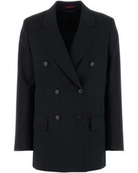 Gucci - Midnight Blue Wool Blazer - Lyst