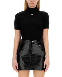 Courreges - Reedition" Knitted T-Shirt - Lyst