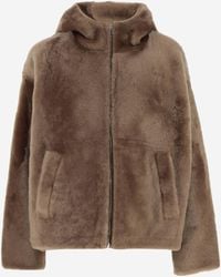 Yves Salomon - Short Fur Coat Made Of Lamb Hair - Lyst