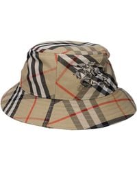 Burberry - Damens Hüte Polyester Beige - Lyst