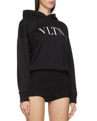 Valentino Garavani - Logo-Print Hooded Bodysuit - Lyst