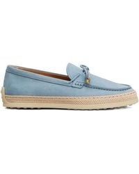Tod's - Suede Leather Loafers - Lyst