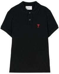 Ami Paris - Ami De Coeur Piqué Poloshirt - Lyst