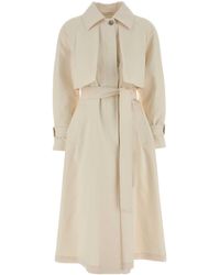 Herno - Ivory Jersey Trench Coat - Lyst